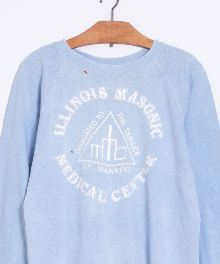 1960's USA VINTAGE RAGLAN SWEAT ILLINOIS MASONIC MEDICAL CENTER / アメリカ製 ヴィンテージスウェット ラグランスリーブ ヴィンスウェ