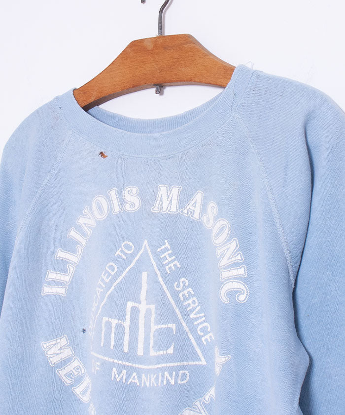 1960's USA VINTAGE RAGLAN SWEAT ILLINOIS MASONIC MEDICAL CENTER / アメリカ製 ヴィンテージスウェット ラグランスリーブ ヴィンスウェ