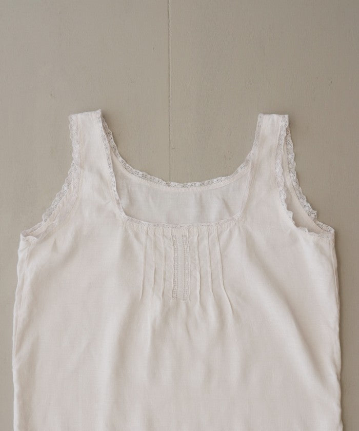 FRENCH ANTIQUE LINEN CAMISOLE - A'r139 Kamakura