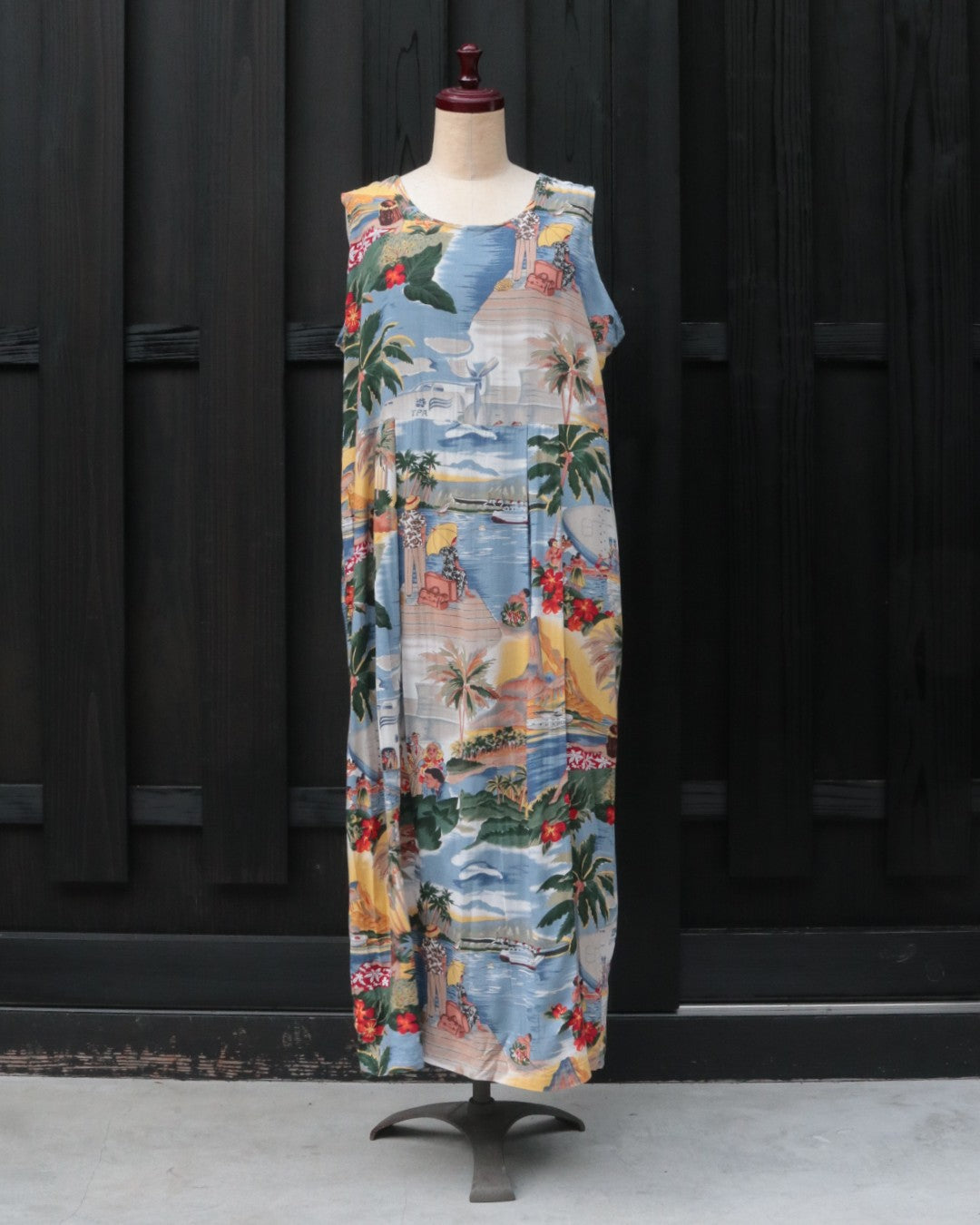 1980's REYN SPOONER HAWAIIAN SLEEVELESS DRESS