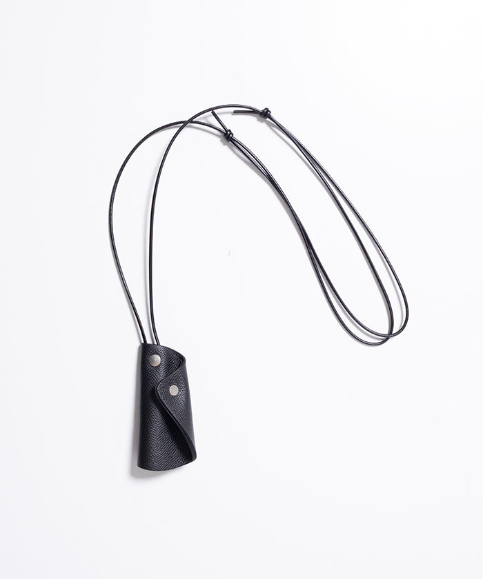 【HAAL】AMULET KEY CLOCHETE - BLACK / ハール アミュレット キークロシェット キーネックレス レザー 2025AW 2025秋冬 正規取扱店 神奈川 鎌倉 オンラインショップ 通販