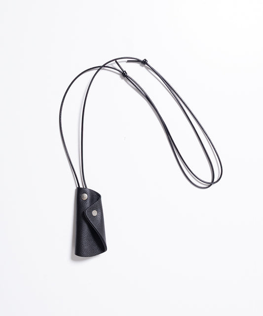 【HAAL】AMULET KEY CLOCHETE - BLACK / ハール アミュレット キークロシェット キーネックレス レザー 2025AW 2025秋冬 正規取扱店 神奈川 鎌倉 オンラインショップ 通販