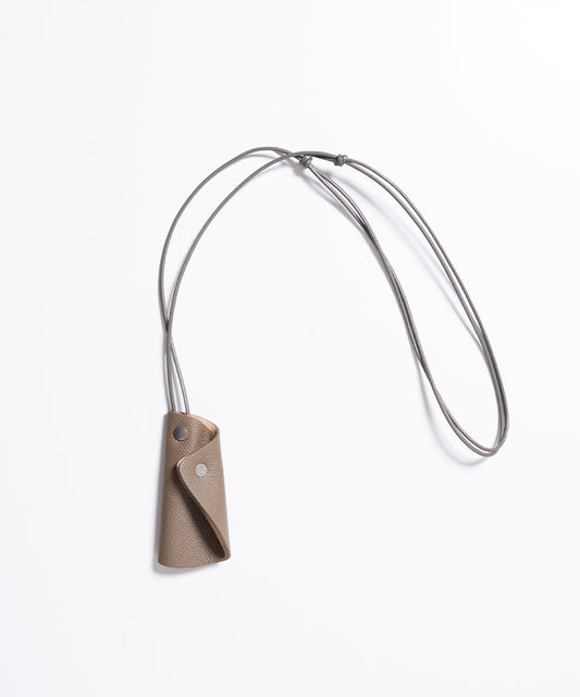 【HAAL】AMULET KEY CLOCHETE - GRAY / ハール アミュレット キークロシェット キーネックレス レザー 2025AW 2025秋冬 正規取扱店 神奈川 鎌倉 オンラインショップ 通販