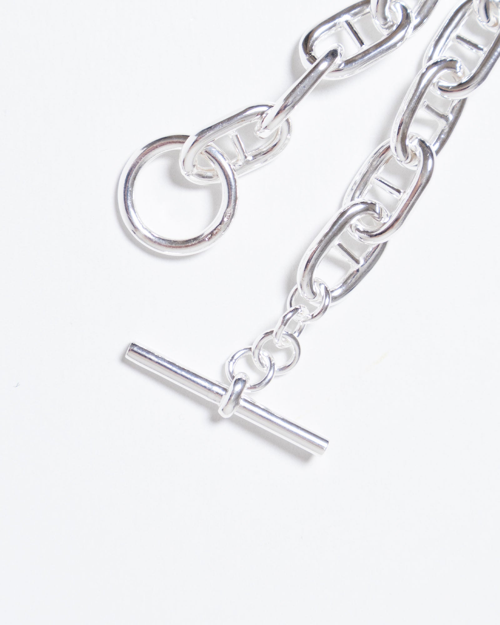 INTÉRIM ANCHOR CHAIN T-BAR BRACELET ITALIAN SILVER 925 Tバー留め具 ディテール