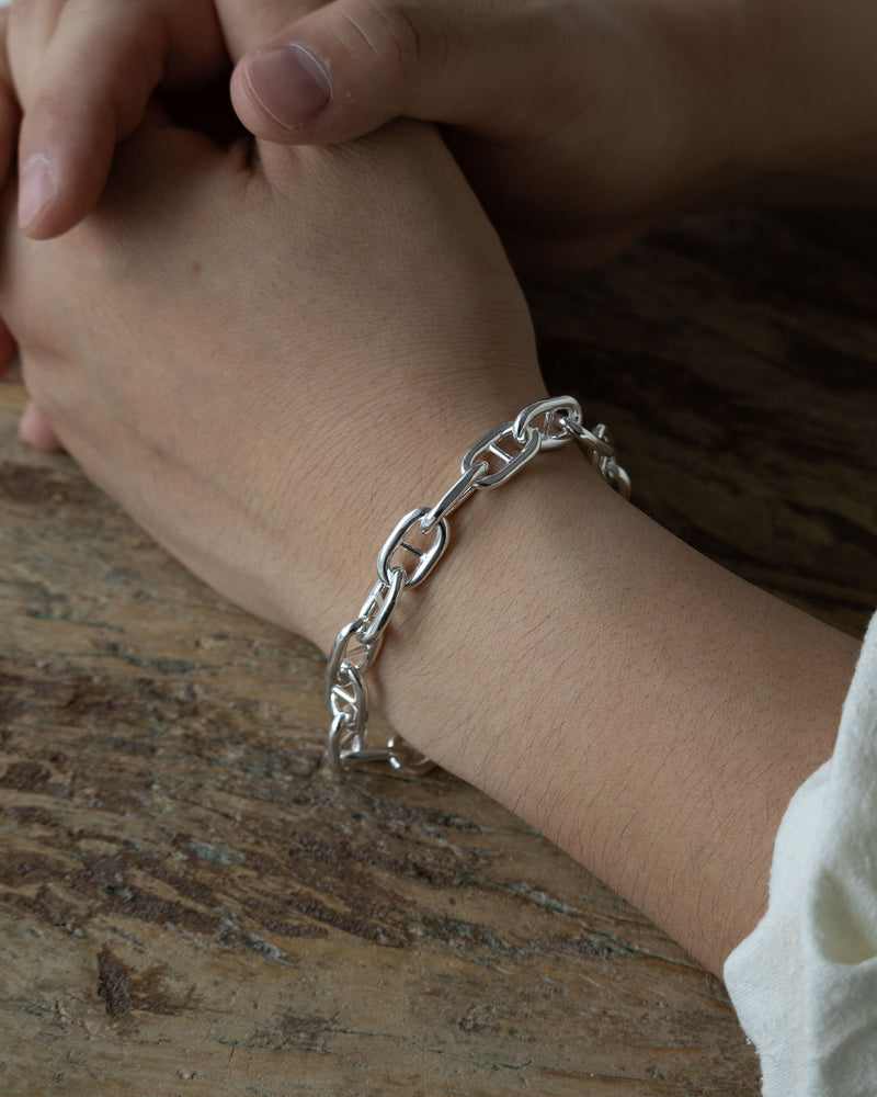 ANCHOR CHAIN T-BAR BRACELET ITALIAN SILVER 925 GRAND
