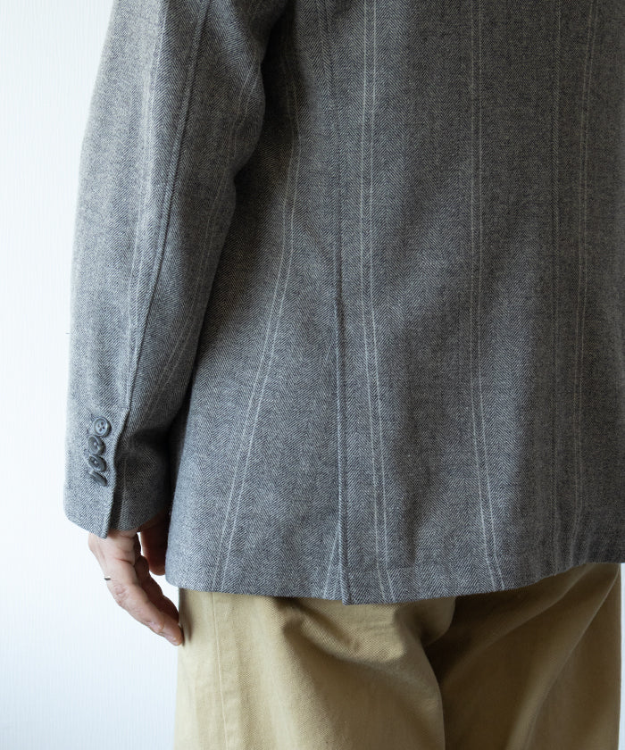 【ENGINEERED GARMENTS】ANDOVER JACKET WOOL STRIPED HB - LT GREY / エンジニアドガーメンツ アンドーバージャケット ウール ストライプ ヘリンボーン 2025AW 2025秋冬 正規取扱店 神奈川 鎌倉 オンラインショップ 通販