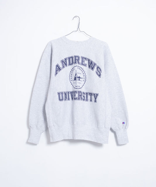 1990's CHAMPION REVERSE WEAVE SWEATSHIRT MADE IN USA ANDREWS UNIVERSITY / アメリカ製 チャンピオン リバースウィーブ スウェット カレッジ ３段