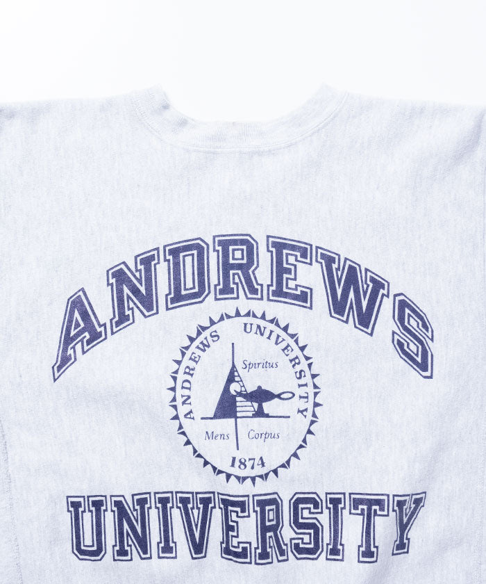 1990's CHAMPION REVERSE WEAVE SWEATSHIRT MADE IN USA ANDREWS UNIVERSITY / アメリカ製 チャンピオン リバースウィーブ スウェット カレッジ ３段