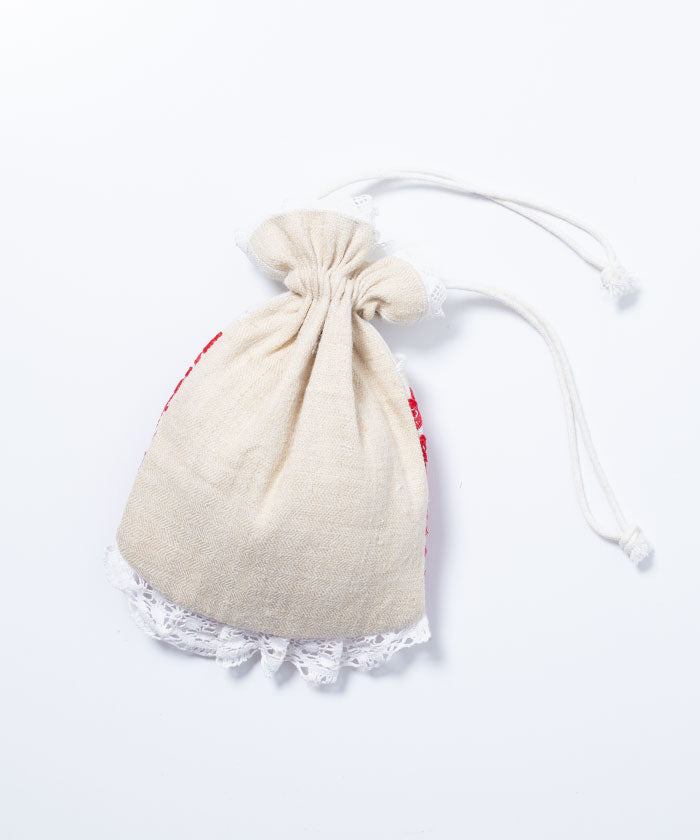 ANTIQUE EMBROIDERY DRAWSTRING BAG / アンティーク トランシルヴァニア刺繍 巾着バッグ 東欧 刺繍 イーラーソトク　 バッグ かばん カバン 通販 オンラインショップ