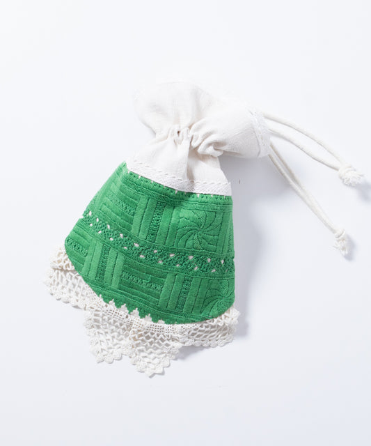 ANTIQUE EMBROIDERY DRAWSTRING BAG / アンティーク トランシルヴァニア トランシルバニア 刺繍 バッグ 巾着バッグ  神奈川 鎌倉 オンラインショップ 通販