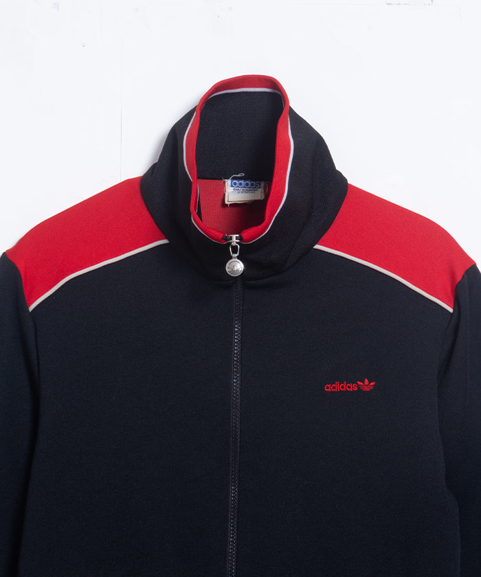 1970's Adidas TRACK JACKET BLACK MADE BY DESCENTE / アディダス トラックジャケット デサント製 ヴィンテージ ビンテージ 古着 オンラインショップ 通販