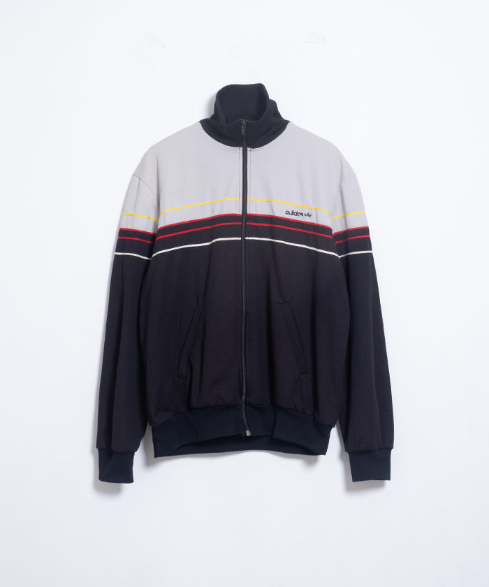 1970's Adidas TRACK JACKET BLACK MADE IN FRANCE / アディダス トラックジャケット フランス製 ビンテージ ヴィンテージ 古着 ジャージ オンラインショップ 通販 大きいサイズ