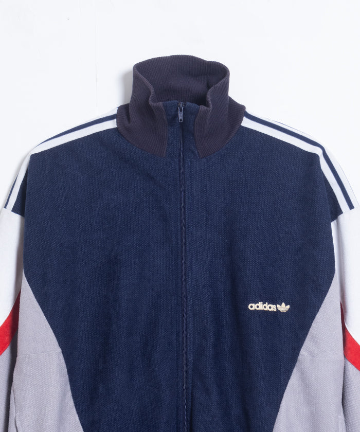 1980's Adidas TRACK JACKET NAVY MADE IN FRANCE / アディダス トラックジャケット フランス製 古着 ビンテージ ヴィンテージ ジャージ 通販 オンラインショップ 大きいサイズ