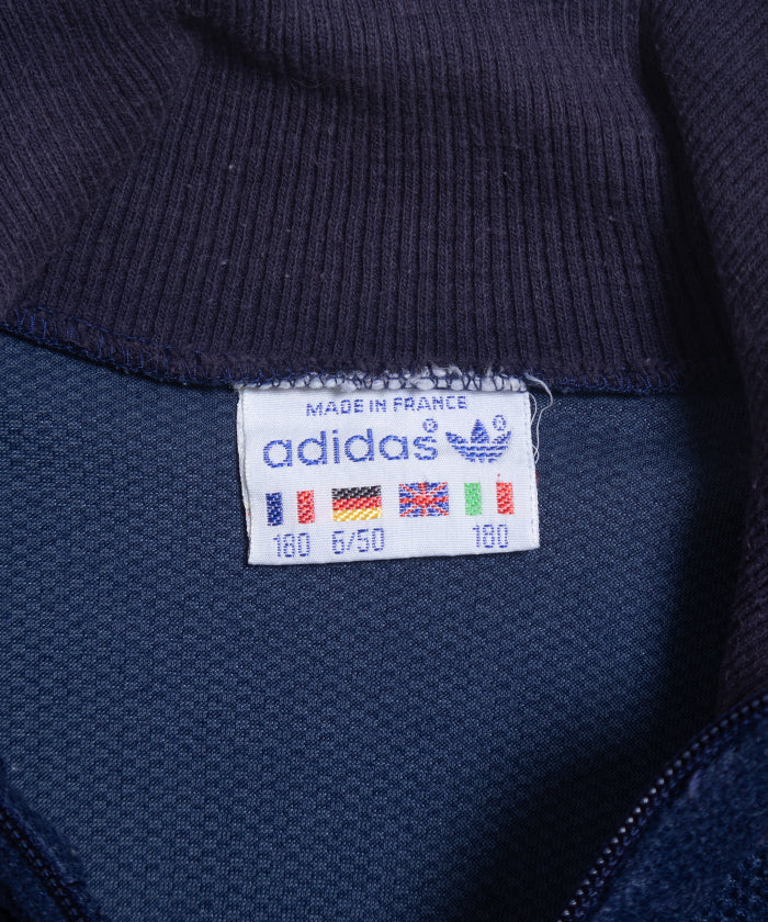 1980's Adidas TRACK JACKET NAVY MADE IN FRANCE / アディダス トラックジャケット フランス製 古着 ビンテージ ヴィンテージ ジャージ 通販 オンラインショップ 大きいサイズ