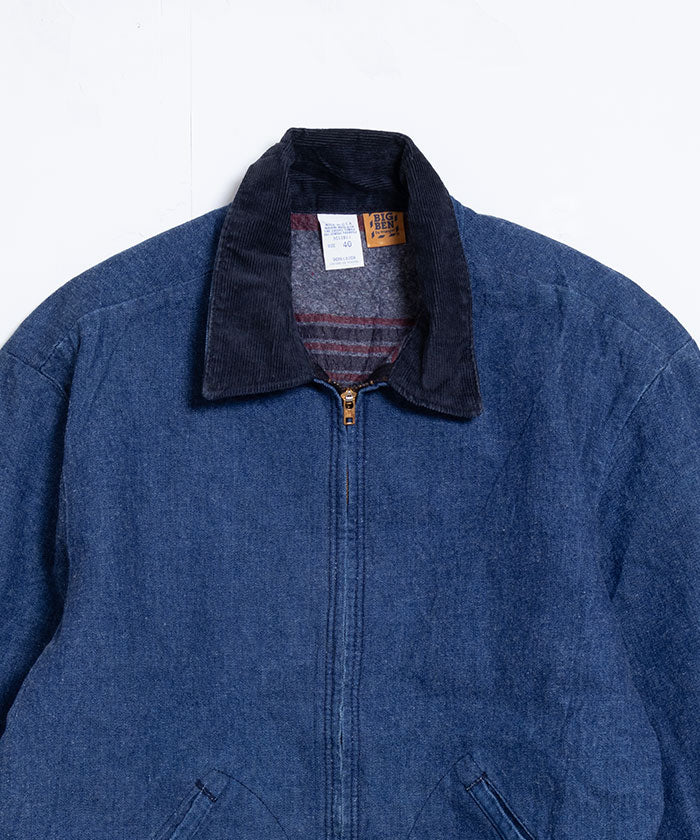 1970's BIGBEN WRANGLER DENIM ZIP JACKET / ビッグベン ラングラー デニム ジップ ジャケット デニム Gジャン アメリカ製 40サイズ オンラインショップ 通販 神奈川　鎌倉