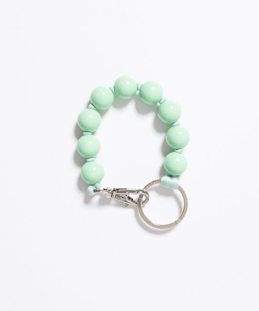 BIG PERLEN SHORT KEYHOLDER - PASTELGREEN & SALVIA