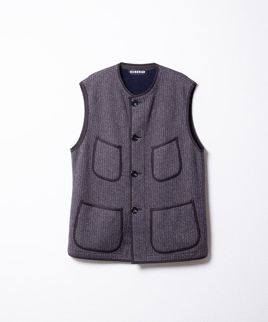 【AUBERGE】BROWN - NAVY / オーベルジュ ブラウン ブラウンズビーチベスト 2025AW 2025秋冬 正規取扱店 神奈川 鎌倉 オンラインショップ 通販