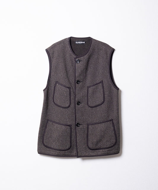 【AUBERGE】BROWN - OX GREY / オーベルジュ ブラウン ブラウンズビーチベスト 2025AW 2025秋冬 正規取扱店 神奈川 鎌倉 オンラインショップ 通販