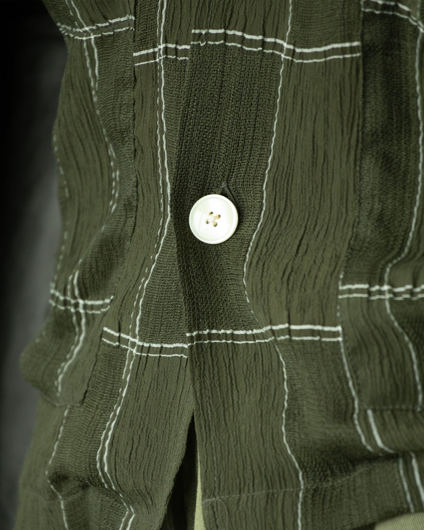 【Needles】CABANA SHIRT - CUPRA CREPE PLAID - OLIVE / ニードルズ カバナシャツ キュプラ クレープ チェック 2026ss 2026春夏 正規取扱店 神奈川 鎌倉 ARZACH KAMAKURA オンラインショップ 通販