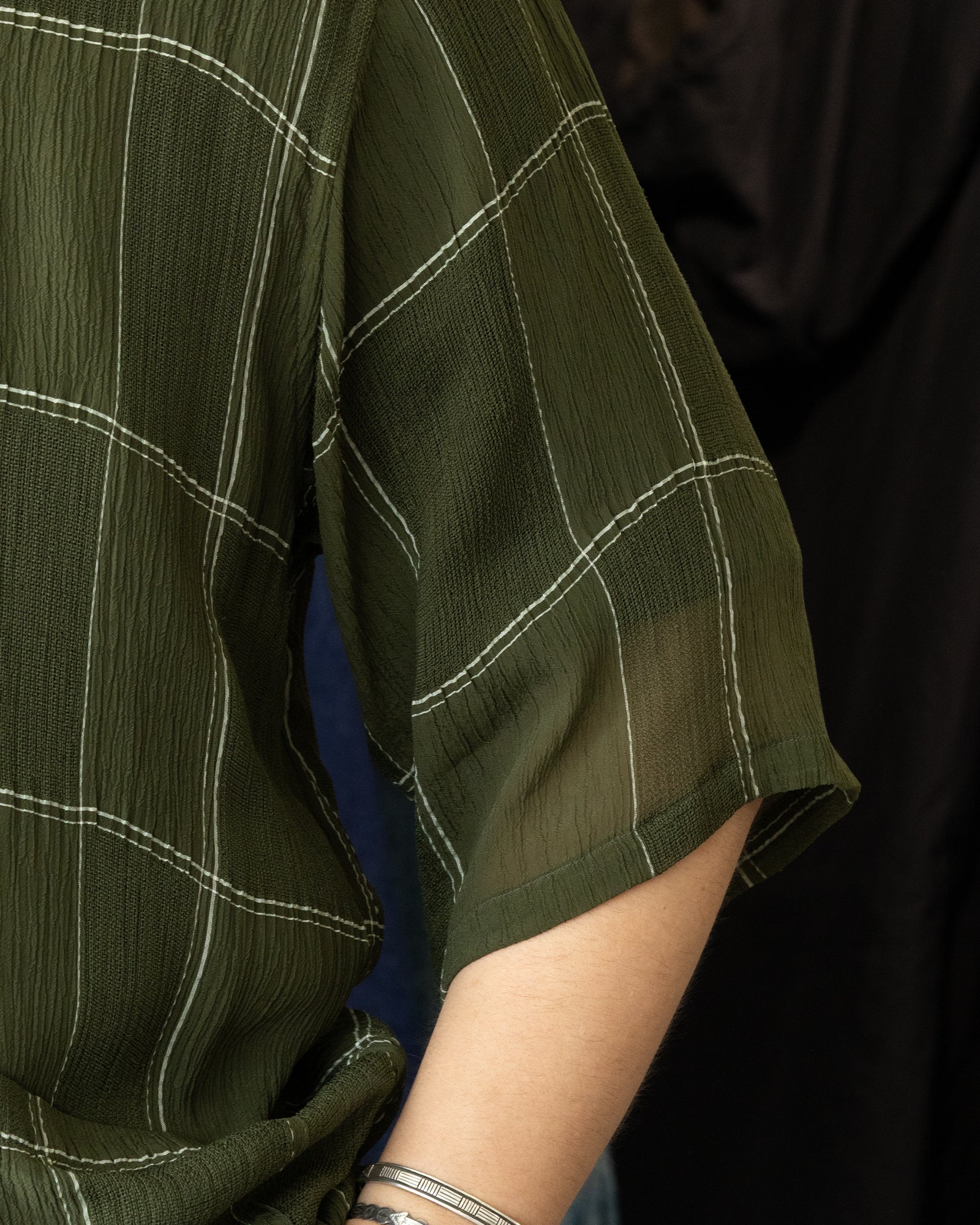 【Needles】CABANA SHIRT - CUPRA CREPE PLAID - OLIVE / ニードルズ カバナシャツ キュプラ クレープ チェック 2026ss 2026春夏 正規取扱店 神奈川 鎌倉 ARZACH KAMAKURA オンラインショップ 通販