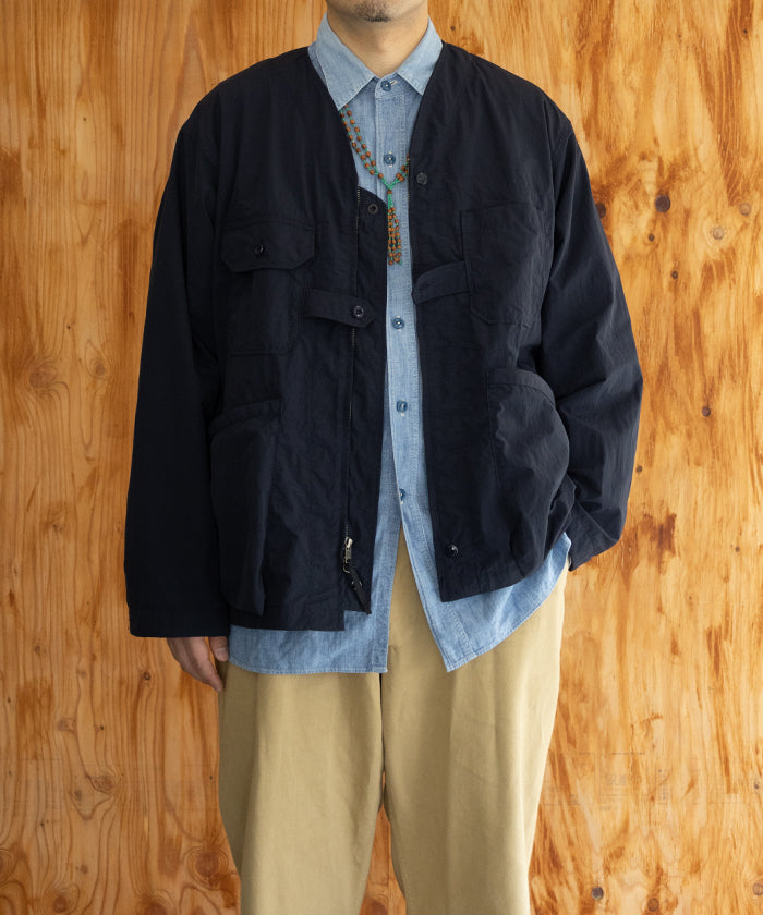 【ENGINEERED GARMENTS】CARDIGAN JACKET - DK.NAVY POLYESTER TASLAN / エンジニアドガーメンツ カーディガン ジャケット ダーク ネイビー ポリエステル タスラン 2026SS 2026春夏 ‐ ARZACH KAMAKURA 正規取扱店 神奈川 鎌倉 オンラインショップ 通販