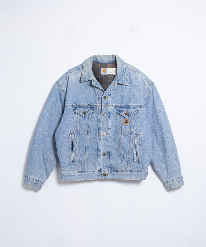 1980-90's CARHARTT DENIM TRUCKER JACKET BLANKET LINER / ヴィンテージ カーハート デニム トラッカー ジャケット ブランケットライナー付き