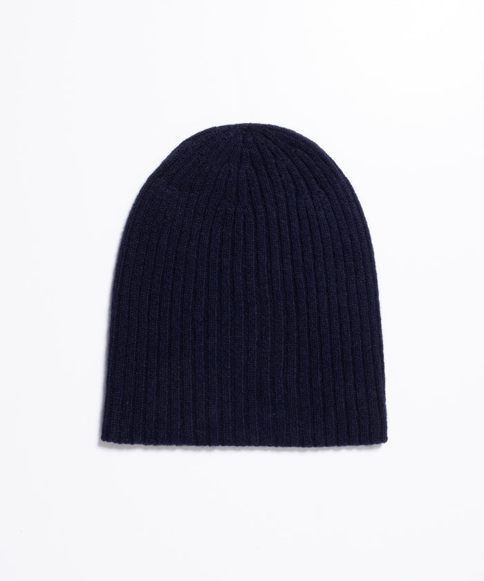 CASHMERE KNIT CAP - NAVY