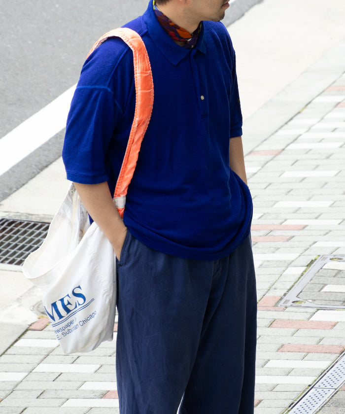 【OUTIL】CHEMISIER WISSANT BLUE QUARTZ / ウティ リネン 半袖 ポロシャツ ブルー 2026ss 2026春夏 正規取扱店 神奈川 鎌倉 ARZACH KAMAKURA オンラインショップ 通販