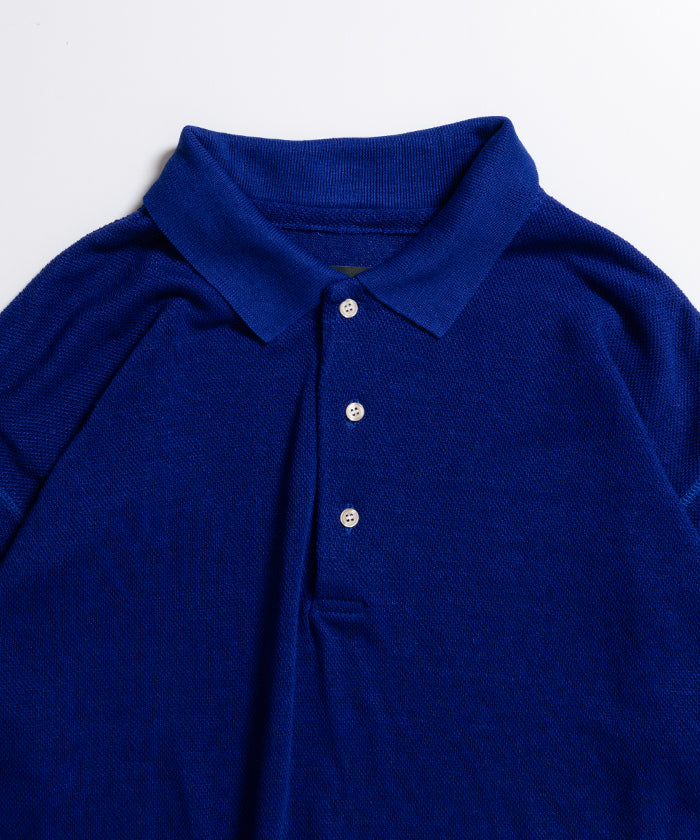 OUTIL CHEMISIER WISSANT リネンポロシャツ ブルーサイズ3 OUTIL】CHEMISIER WISSANT BLUE QUARTZ / ウティ リネン 半袖