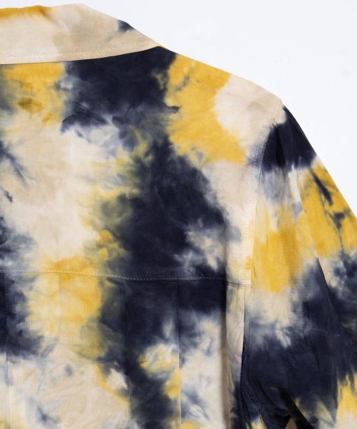 【Aloha Blossom】CHUSEN DYE DRESS - NAVY×YELLOW×WHITE / アロハブロッサム 注染 レーヨン アロハ ドレス ワンピース 2025SS 2025春夏 正規取扱店 神奈川 鎌倉 オンラインショップ 通販