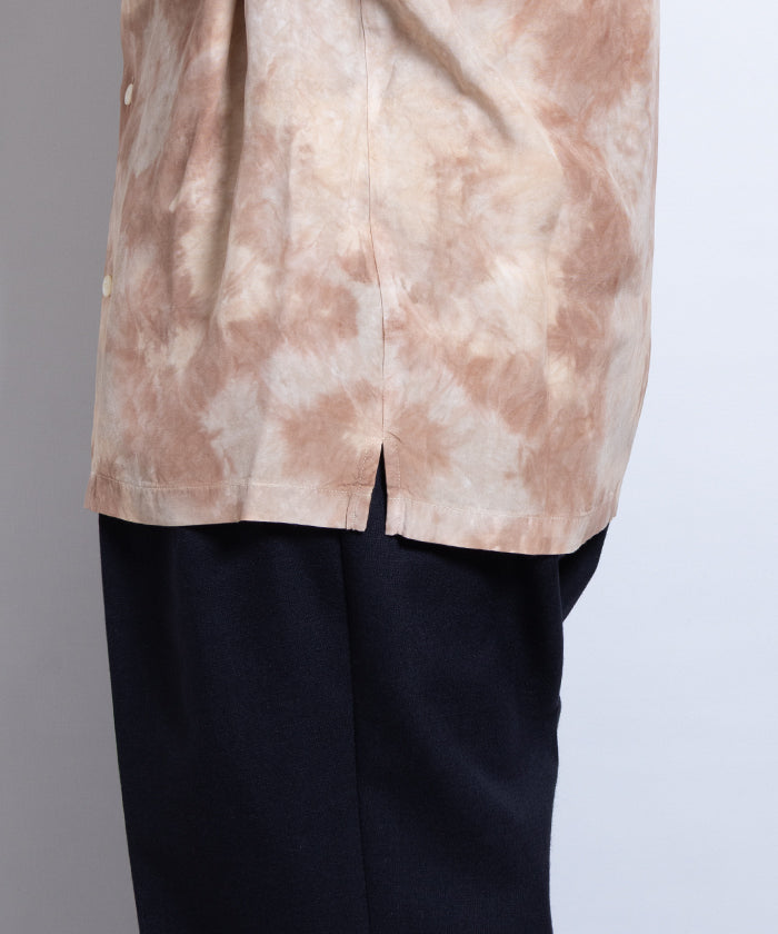 【Aloha Blossom】CHUSEN DYE SHORT SLEEVE - BROWN×BEIGE / アロハブロッサム 注染 レーヨン アロハシャツ 2025SS 2025春夏 正規取扱店 神奈川 鎌倉 オンラインショップ  通販