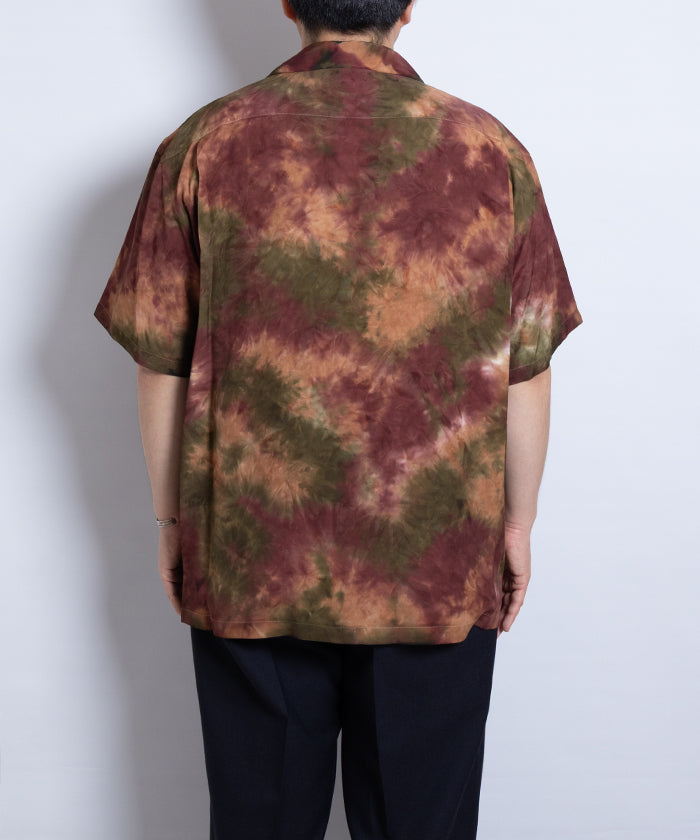 【Aloha Blossom】CHUSEN DYE SHORT SLEEVE - GREEN×PURPLE / アロハブロッサム 注染 レーヨン アロハ シャツ 正規取扱店 神奈川 鎌倉 オンラインショップ 通販 