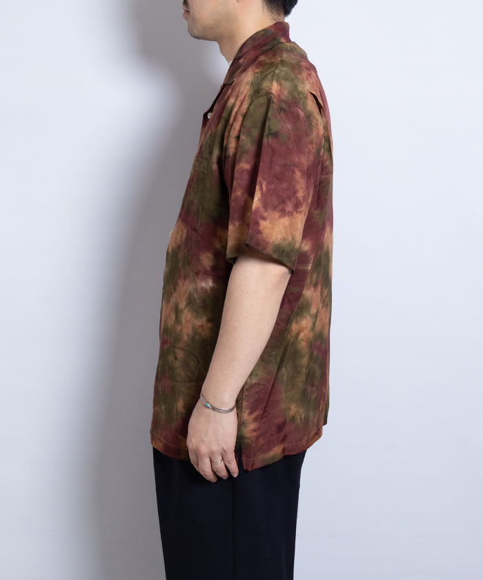 【Aloha Blossom】CHUSEN DYE SHORT SLEEVE - GREEN×PURPLE / アロハブロッサム 注染 レーヨン アロハ シャツ 正規取扱店 神奈川 鎌倉 オンラインショップ 通販 