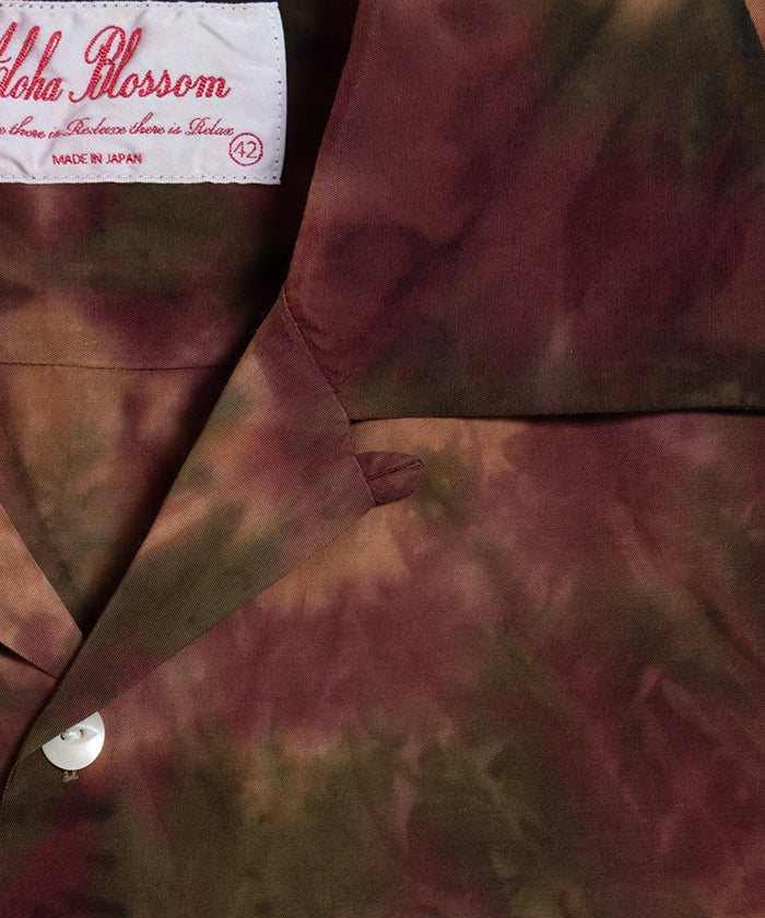 【Aloha Blossom】CHUSEN DYE SHORT SLEEVE - GREEN×PURPLE / アロハブロッサム 注染 レーヨン アロハ シャツ 2025SS 2025春夏 
 正規取扱店 神奈川 鎌倉 オンラインショップ 通販 
