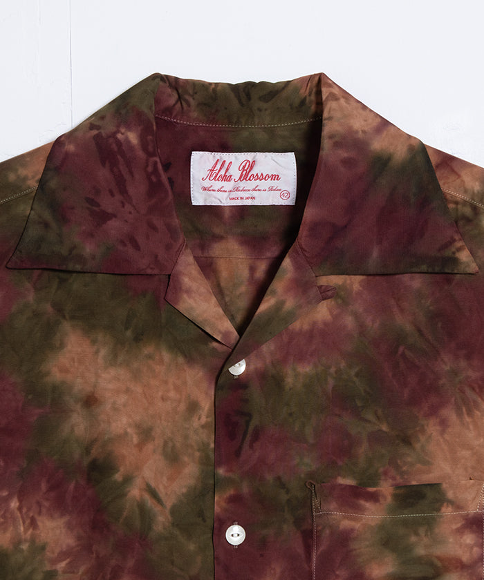 【Aloha Blossom】CHUSEN DYE SHORT SLEEVE - GREEN×PURPLE / アロハブロッサム 注染 レーヨン アロハ シャツ 2025SS 2025春夏 
 正規取扱店 神奈川 鎌倉 オンラインショップ 通販 