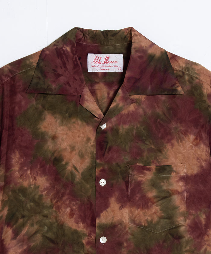 【Aloha Blossom】CHUSEN DYE SHORT SLEEVE - GREEN×PURPLE / アロハブロッサム 注染 レーヨン アロハ シャツ 2025SS 2025春夏 
 正規取扱店 神奈川 鎌倉 オンラインショップ 通販 