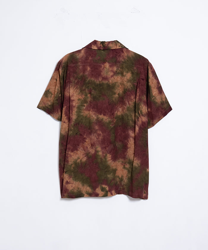 【Aloha Blossom】CHUSEN DYE SHORT SLEEVE - GREEN×PURPLE / アロハブロッサム 注染 レーヨン アロハ シャツ 正規取扱店 神奈川 鎌倉 オンラインショップ 通販 