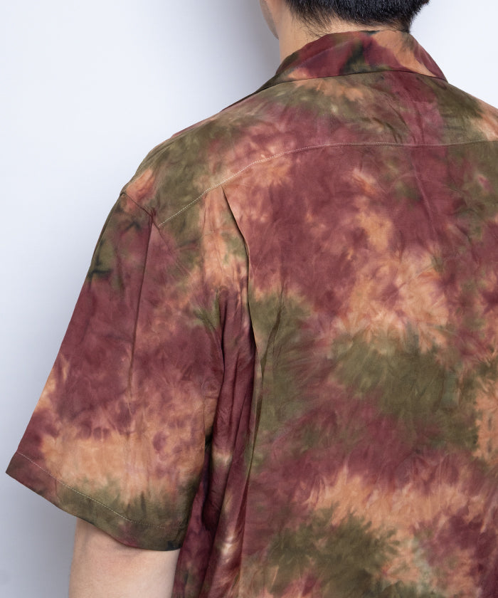 【Aloha Blossom】CHUSEN DYE SHORT SLEEVE - GREEN×PURPLE / アロハブロッサム 注染 レーヨン アロハ シャツ 正規取扱店 神奈川 鎌倉 オンラインショップ 通販 