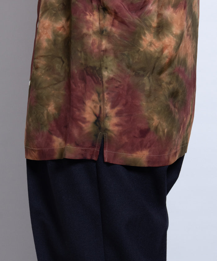 【Aloha Blossom】CHUSEN DYE SHORT SLEEVE - GREEN×PURPLE / アロハブロッサム 注染 レーヨン アロハ シャツ 正規取扱店 神奈川 鎌倉 オンラインショップ 通販 