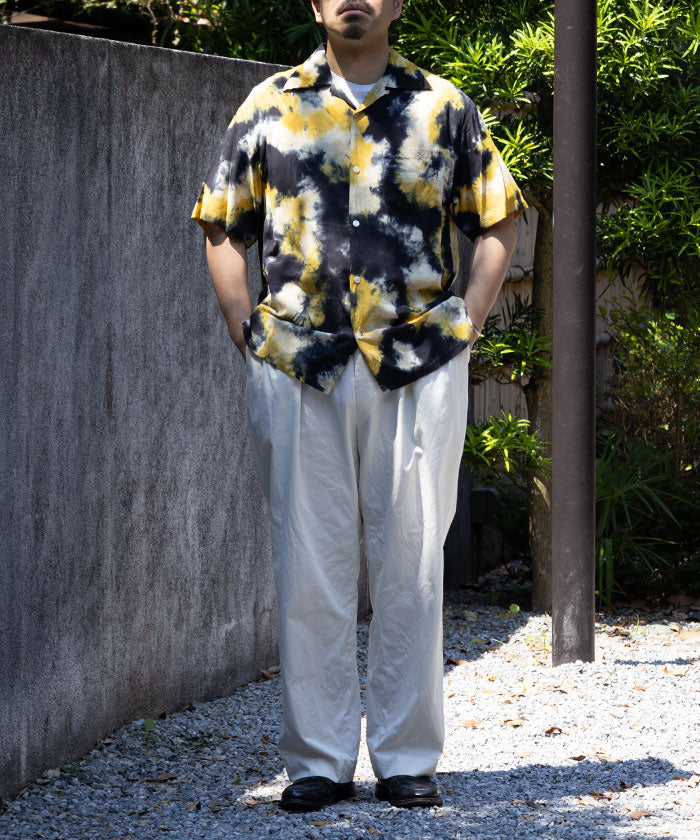 Aloha Blossom】CHUSEN SHORT SLEEVE - NAVY / アロハブロッサム アロハシャツ 注染 – ARZACH  KAMAKURA