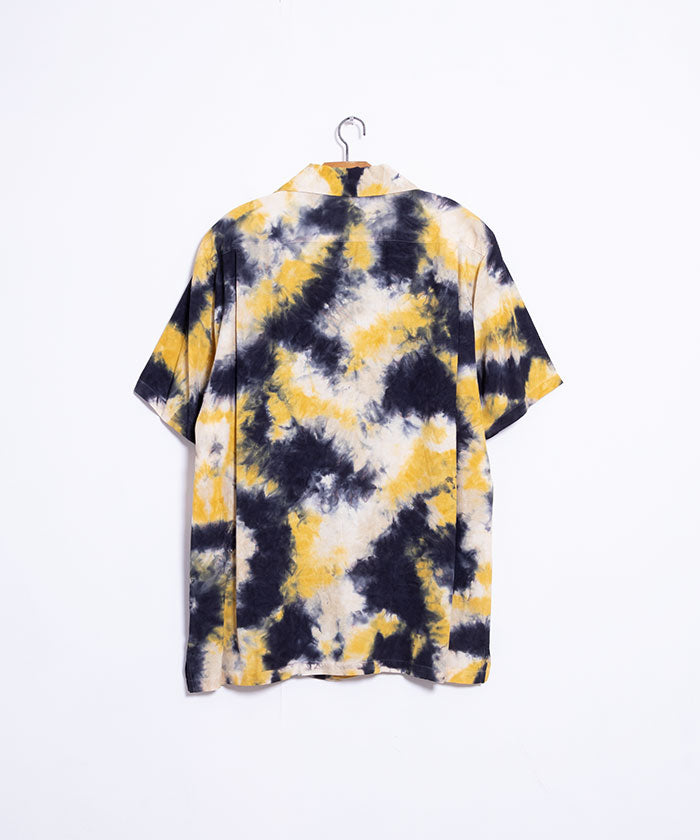 【Aloha Blossom】CHUSEN SHORT SLEEVE - NAVY / アロハブロッサム アロハシャツ レーヨン 注染