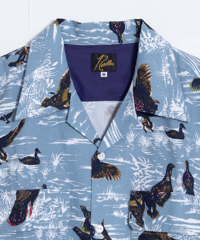 【Needles】CLASSIC SHIRT PRINTED FLANNEL BIRD - BLUE / ニードルズ クラシックシャツ プリンテッド フランネル バード 2025AW 2025秋冬 正規取扱店 神奈川 鎌倉 オンラインショップ 通販