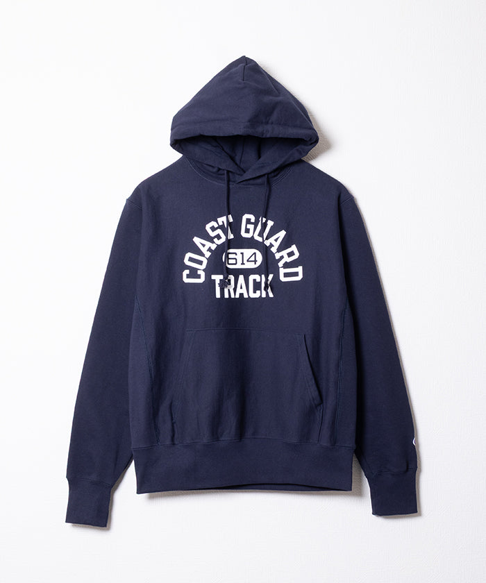 【CHAMPION USA】COAST GUARD TRACK 614 CHAMPION REVERSE WEAVE HOODIE  - NAVY / アメリカ沿岸警備隊 チャンピオンリバースウィーブ フーディー スウェット USA企画  正規取扱店 神奈川 鎌倉 オンラインショップ 通販