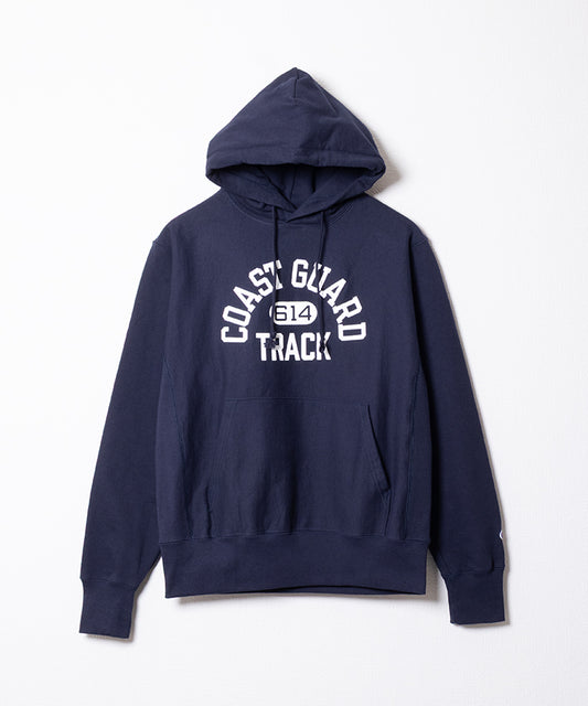 【CHAMPION USA】COAST GUARD TRACK 614 CHAMPION REVERSE WEAVE HOODIE  - NAVY / アメリカ沿岸警備隊 チャンピオンリバースウィーブ フーディー スウェット USA企画  正規取扱店 神奈川 鎌倉 オンラインショップ 通販