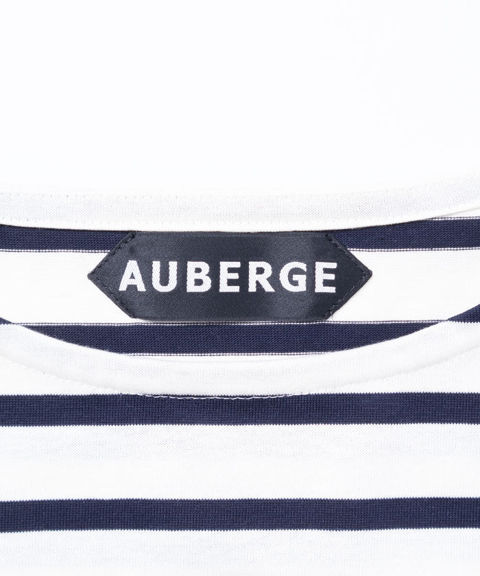 【AUBERGE】COCO - ECRU × NAVY / オーベルジュ ココ ボーダー長袖カットソー 2024AW 正規取扱店