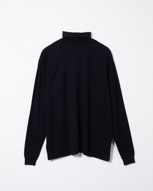 【HERILL】COTTONCASHMERE TURTLENECKS - BLACK | ヘリル コットンカシミヤ タートルネック カットソー 2026aw 2026秋冬 正規取扱店 神奈川 鎌倉 ARZACH KAMAKURA オンラインショップ 通販