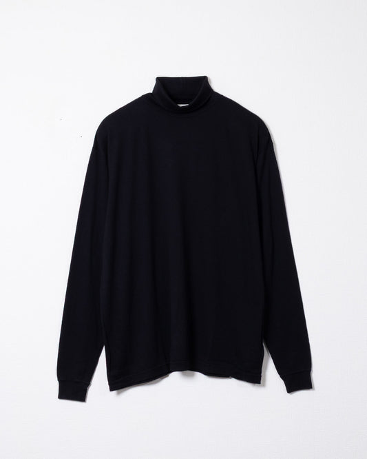 【HERILL】COTTONCASHMERE TURTLENECKS - BLACK | ヘリル コットンカシミヤ タートルネック カットソー 2026aw 2026秋冬 正規取扱店 神奈川 鎌倉 ARZACH KAMAKURA オンラインショップ 通販