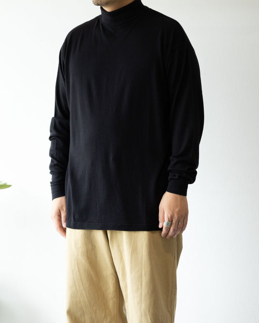 【HERILL】COTTONCASHMERE TURTLENECKS - BLACK | ヘリル コットンカシミヤ タートルネック カットソー 2026aw 2026秋冬 正規取扱店 神奈川 鎌倉 ARZACH KAMAKURA オンラインショップ 通販