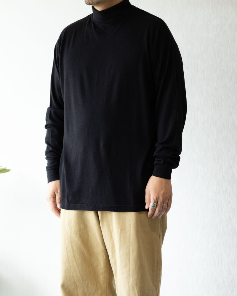 【HERILL】COTTONCASHMERE TURTLENECKS - BLACK | ヘリル コットンカシミヤ タートルネック カットソー 2026aw 2026秋冬 正規取扱店 神奈川 鎌倉 ARZACH KAMAKURA オンラインショップ 通販