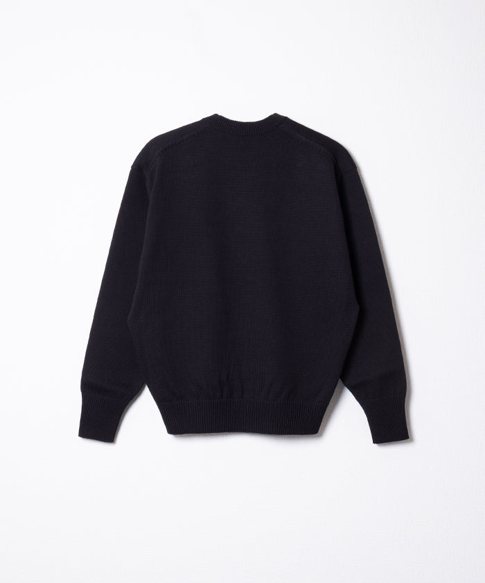 【HERILL】COTTONCODE PULLOVER - BLACK / ヘリル コットンコード プルオーバー クルーネック コットンニットセーター 2026SS 2026春夏 正規取扱店 神奈川 鎌倉 オンラインショップ 通販